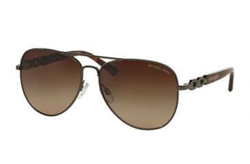 Image of Michael Kors FIJI MK1003 Sunglasses 100213-58 - Gunmetal Frame, Brown Gradient Lenses