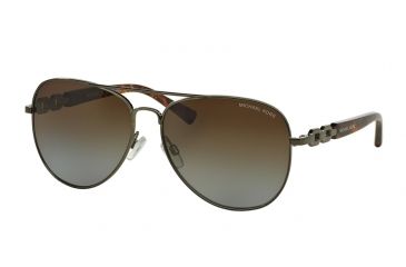Image of Michael Kors FIJI MK1003 Sunglasses 1002T5-58 - Gunmetal Frame, Brown Gradient Polarized Lenses