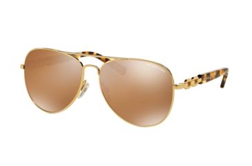 Image of Michael Kors FIJI MK1003 Sunglasses 10242T-58 - , Gold Mirror Polarized Lenses