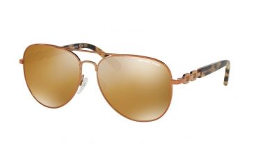 Image of Michael Kors FIJI MK1003 Sunglasses 10915N-58 - Copper Frame, Orange Flash Lenses