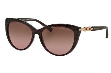 Image of Michael Kors GSTAAD MK2009 Sunglasses 304014-56 - Pink Sparkle Frame, Brown Rose Gradient Lenses