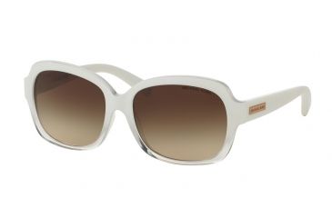 Image of Michael Kors MITZI III MK6037 Sunglasses 312613-57 - White Clear Gradient Frame, Smoke Gradient Lenses