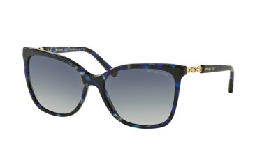Image of Michael Kors MK 6029 MK6029 Sunglasses 31094L-56 - Blue Tortoise/gold Frame, Blue Gradient Lenses
