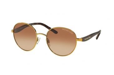 Image of Michael Kors SADIE III MK1007 Sunglasses 100413-52 - Gold Frame, Smoke Gradient Lenses