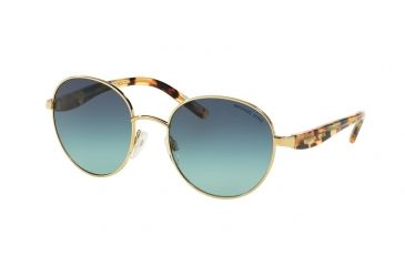 Image of Michael Kors SADIE III MK1007 Sunglasses 10934S-52 - Gold/ocean Confetti Tortoise Frame, Teal Gradient Lenses