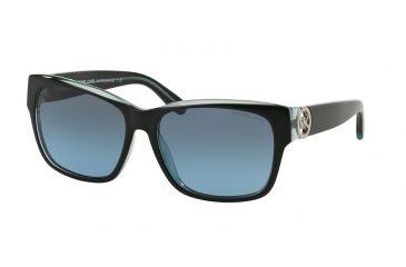 Image of Michael Kors SALZBURG MK6003 Sunglasses 300117-58 - Black/Blue Frame, Grey Blue Gradient Lenses