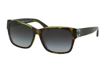 Image of Michael Kors SALZBURG MK6003 Sunglasses 300211-58 - Tortoise/Green/Grey Frame, Grey Gradient Lenses