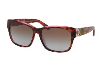 Image of Michael Kors SALZBURG MK6003 Sunglasses 300368-58 - Tortoise/Pink/Purple Frame, Brown Purple Gradient Lenses
