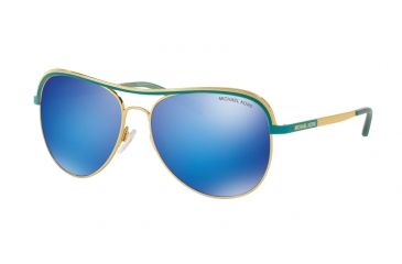 Image of Michael Kors VIVIANNA I MK1012 Single Vision Prescription Sunglasses MK1012-110625-58 - Lens Diameter 58 mm, Frame Color Gold/ Turquoise