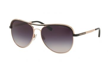 Image of Michael Kors VIVIANNA I MK1012 Single Vision Prescription Sunglasses MK1012-110836-58 - Lens Diameter 58 mm, Frame Color Rose Gold/Black