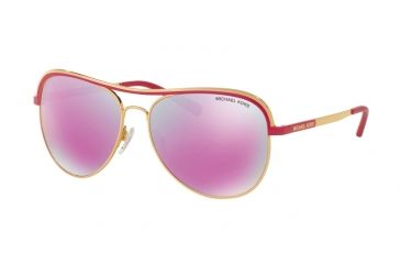 Image of Michael Kors VIVIANNA I MK1012 Single Vision Prescription Sunglasses MK1012-11104X-58 - Lens Diameter 58 mm, Frame Color Gold/fuschia