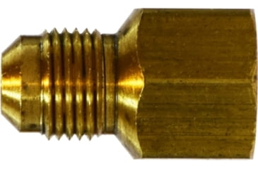 Image of Midland Metal Sae 45 Degree Female Adapter Male Flare x Female Nptf 3/8in x 1/2in., Pack of 5, 10-237