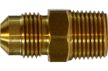 Image of Midland Metal Sae 45 Degree Male Adapter Male Flare x Male NPTf 1/2in x 3/4in, Each, 10-270