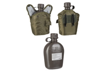 Image of MIL-TEC Plastic Canteen w/Cover, Olive Drab, 14505001