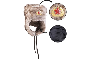 Image of MIL-TEC Shapka Winter Hat, Brown, Large, 12104009-904