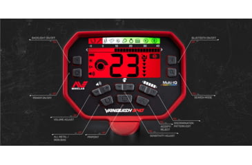 Image of Minelab Minelab Vanquish 540 Metal Detector, Black/Red, 3820-0003