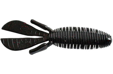 Image of Missile Baits Baby D Bomb Soft Bait, 7, 3.65in, Black Red Flake, MBBD365-BLKR