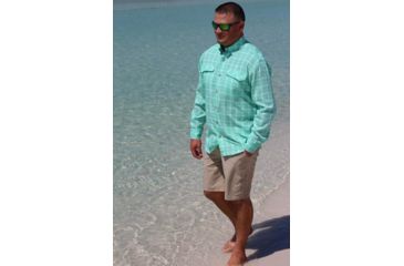 Image of Mojo Sportswear Company Coastal Plaid Shirt Long Sleeve - Mens, Skiff Green, Small, SKGGR - S - CPLS LS