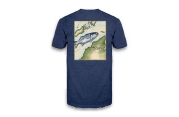 Image of Mojo Sportswear Company Striper Sea Chart Short Sleeve Pocket T - Shirt - Mens, Nautical Navy, 2XL, NTCN - 2XL - MSSCST