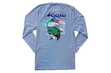 Image of Mojo Sportswear Company Trophy Montage Tee Long Sleeve - Mens, Heron Blue, Large Heron Blue - L - Mojo Trophy Montage Tee LS