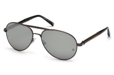 Image of Mont Blanc MB458S Sunglasses - Shiny Gun Metal Frame Color