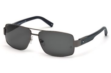 Image of Mont Blanc MB460S Sunglasses - Shiny Gunmetal Frame Color