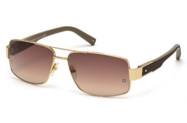 Image of Mont Blanc MB460S Sunglasses - Shiny Rose Gold Frame Color
