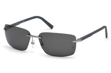 Image of Mont Blanc MB465S Sunglasses - Shiny Light Ruthenium Frame Color