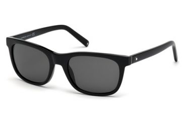 Image of Mont Blanc MB507S Sunglasses - Shiny Black Frame Color