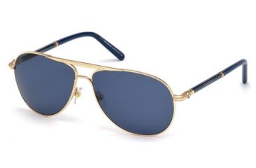 Image of Mont Blanc MB512S Sunglasses - Shiny Rose Gold Frame Color