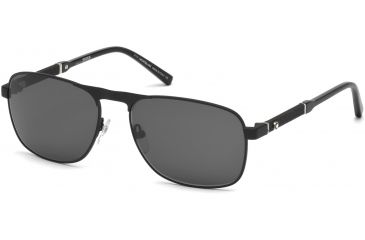 Image of Mont Blanc MB655S Sunglasses - Matte Black Frame Color, Smoke Lens Color