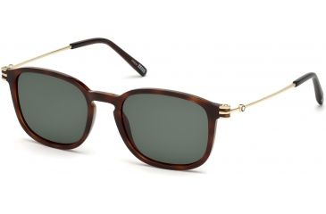 Image of Mont Blanc MB698S Sunglasses - Dark Havana Frame Color