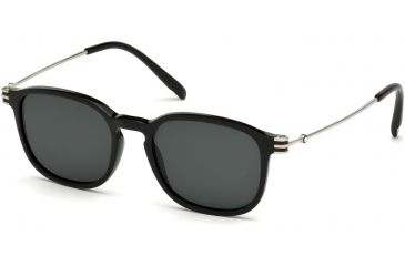 Image of Mont Blanc MB698S Sunglasses - Shiny Black Frame Color