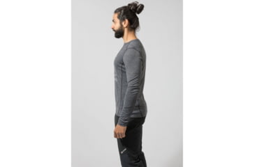 Image of Montane Primino 140G 7 Summits Long Sleeve T-Shirt - Mens, Black, Extra Large, MP7SLBLAX08