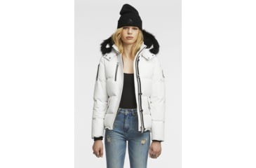 Image of Moose Knuckles 3Q Jacket Lds, 151-Snow White W Blk Fur, XXL MK2229L3Q-151-XXL