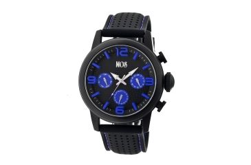 Image of MOS La106 Los Angeles Mens Watch, 47mm, Black Strap, Blue/Black Dial MOSLA106
