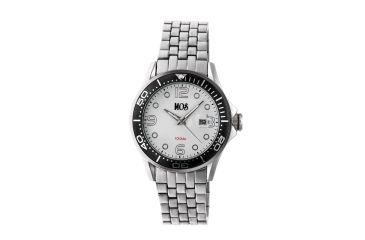 Image of MOS PB101 St. Petersburg Mens Watch, Silver, 44mm, Black Dial, White Fce MOSPB101