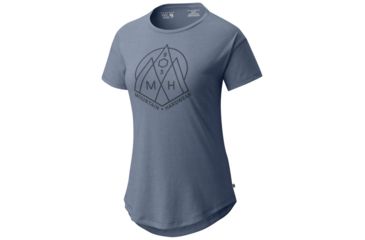 Image of Mountain Hardwear 3 Peaks Short Sleeve T-Shirt - Women's, Heather Storm Cloud, XL 1764191441-XL