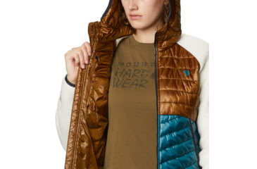 Image of Mountain Hardwear Altius Hybrid Hoody - Women's, Golden Brown, Extra Small, OL8190233-XS