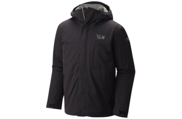 Image of Mountain Hardwear Binx Ridge Quadfecta Jacket - Men's-Black/Thunderhead Grey-Small