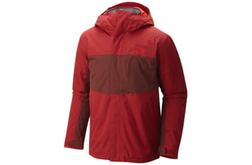 Image of Mountain Hardwear Binx Ridge Quadfecta Jacket - Men's-Smolder Red/Redwood-X-Large