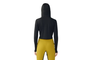 Image of Mountain Hardwear Crater Lake Half Zip Crop Hoody - Women's, Black, S, 2068771-010-S
