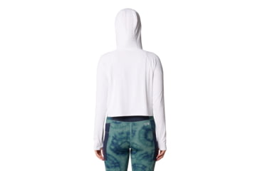 Image of Mountain Hardwear Crater Lake Half Zip Crop Hoody - Women's, Fogbank, L, 2068771-102-L
