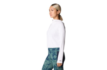 Image of Mountain Hardwear Crater Lake Half Zip Crop Hoody - Women's, Fogbank, L, 2068771-102-L