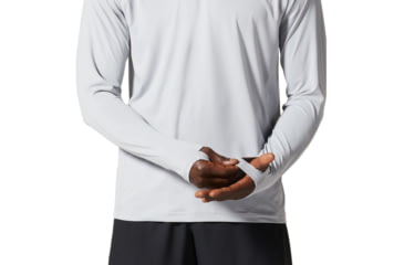 Image of Mountain Hardwear Crater Lake Long Sleeve Tops - Men's, Glacial, S, 1982421-097-S