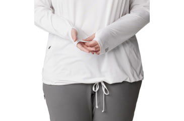 Image of Mountain Hardwear Crater Lake LS Hoody - Women's Extended, Fogbank, 1X, 1829682-102-1X