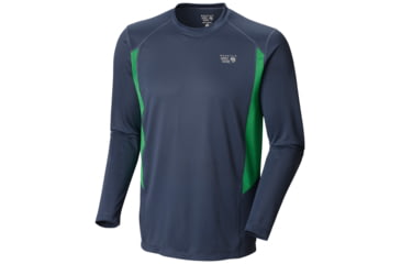 Image of Mountain Hardwear Double Wicked Long Sleeve Shirt - Men's-Zinc-Small