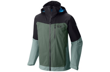 Image of Mountain Hardwear Dragon's Back Jacket - Men's-Black/Thunderhead Grey-X-Large
