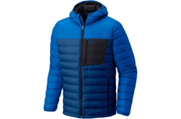 Image of Mountain Hardwear Dynotherm Hooded Down Jacket - Men's-Nightfall Blue-Large
