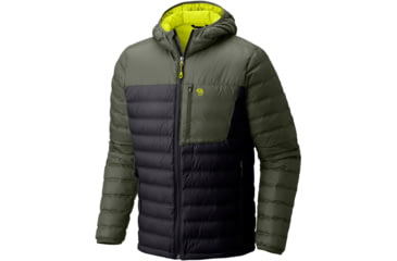 Image of Mountain Hardwear Dynotherm Hooded Down Jacket - Men's-Surplus Green-Small